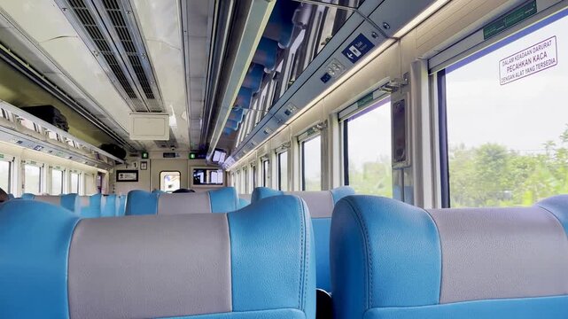 interior of a passenger train