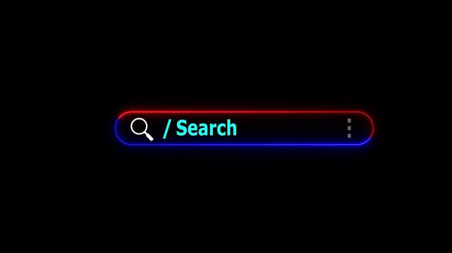 Search engine optimization concept on the transparent background. Motion graphics of with search bar for data search on website online idea. 4k video animation.