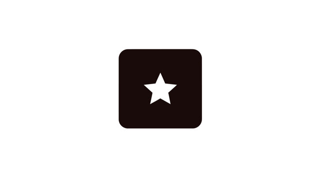 Black square with white star symbol.