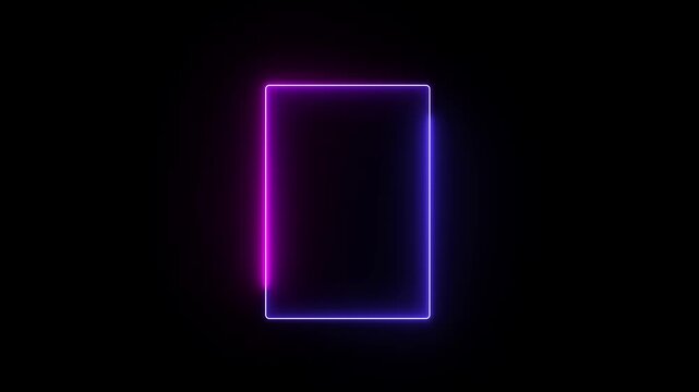 Glowing Neon Rectangle Frame Futuristic Gradient Light Border background design tech style creative frame UI modern  frame overlay frame.