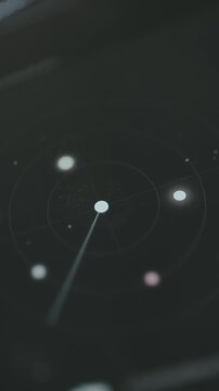 Digital radar system visualizing distances to nearby locations