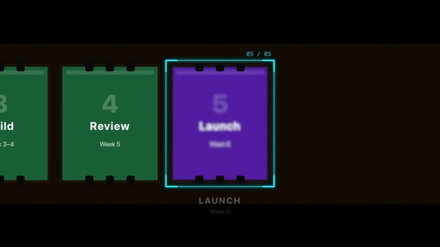 Digital interface with a launch button in purple. Suitable for tech blogs, website design concepts, and futuristic digital projects.