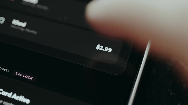 Pending payment requests finger swipes left to decline the requests