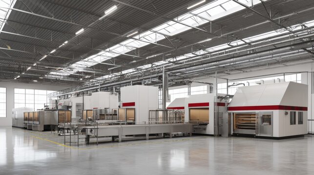 Modern Industrial Manufacturing Facility with High-Tech Equipment