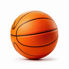 Fototapeta premium Orange Basketball Isolated on White Background for Sports, Recreation, and Team Concepts.