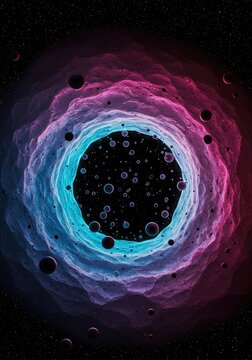 Cosmic void where the fundamental force of gravity has been neutralized, showing weightless, suspended abstract forms, power, boundary, field