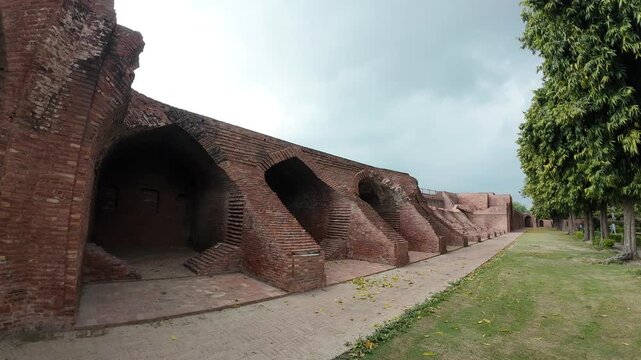 Ancient Brick Ruins and Archaeological Excavation Site of Raja Harsh Ka Tila in Thanesar Kurukshetra India