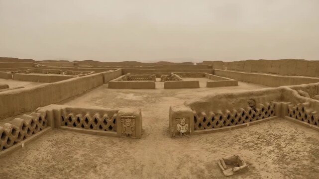 chan chan ruins city peru desert video
