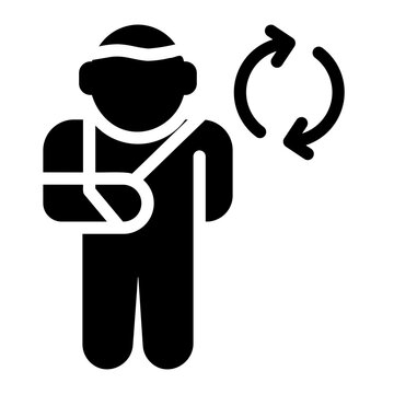 cumulative injury glyph icon