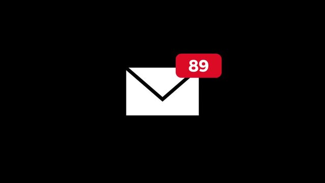 Envelope animation with incoming notification