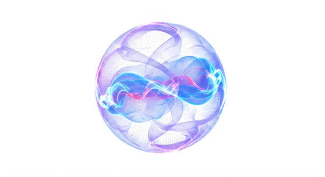 A stylized illustration of earth with colorful swirling patterns depicting atmospheric phenomena