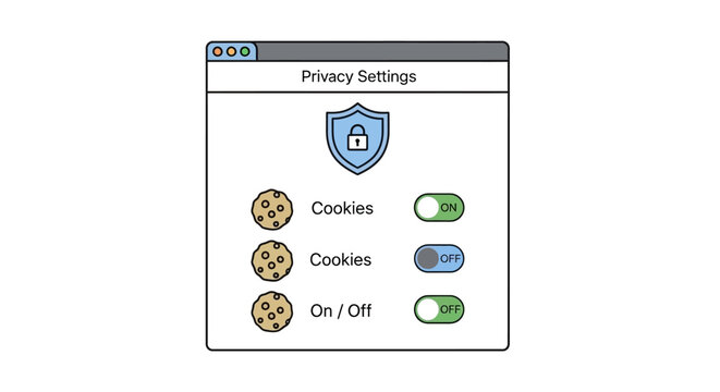Computer browser privacy settings panel.