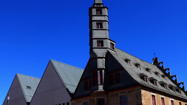 historic cityscape of korbach germany 4k video