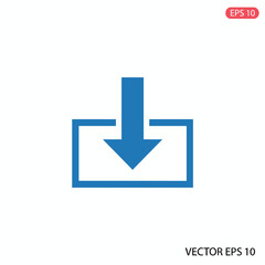 Fototapeta premium Download Icon with Arrow Pointing Down into a Container for Digital Files and Data Storage