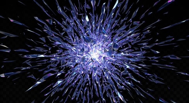 Abstract Exploding Crystal Shards, Digital Art