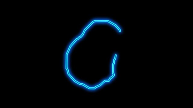 Nauru Country Map Neon Lights, Abstract Nauru Neon Lights Map Opener Suitable for Politics, Elections, Travel, News and Sports Events and Presentations