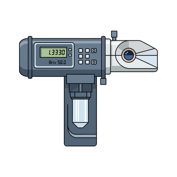 Digital Refractometer for Measuring Sugar Content in Liquids, Food Industry Tool
