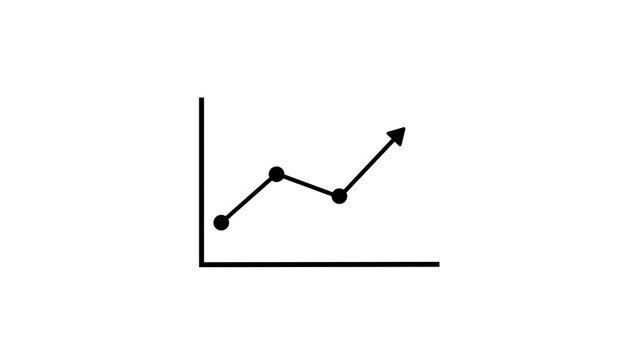 Upward arrow business graph icon