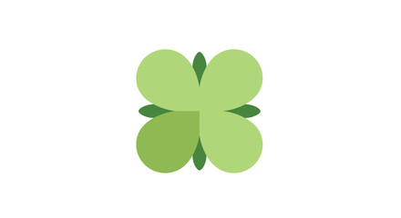 Fototapeta premium Green four leaf clover symbol.