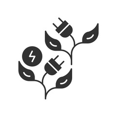 Fototapeta premium Eco Plug Plant Icon