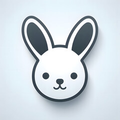 Obraz premium Bunny head silhouette icon. Rabbit Head outline