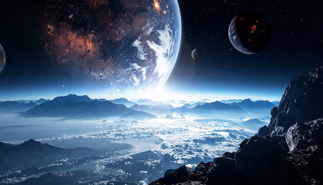 Unknown landscapes of outer space, somewhere far away　遥かどこかの宇宙の知られざる景色