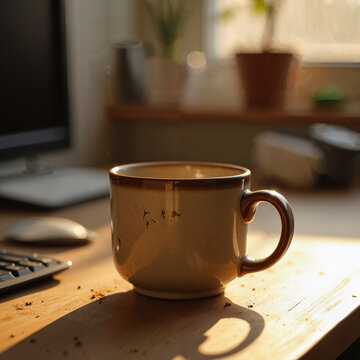 Golden Hour Workspace Moment