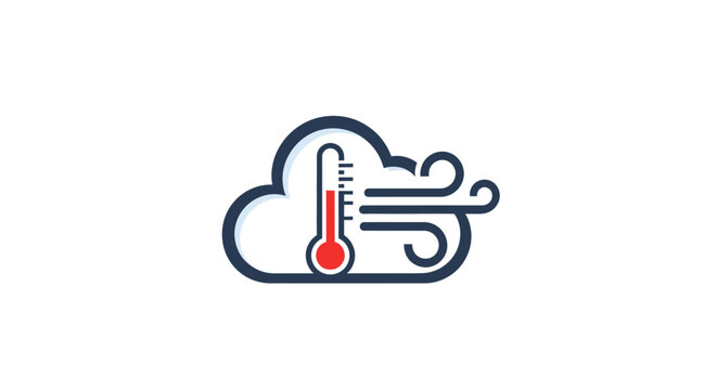 Weather forecast icon with cloud.