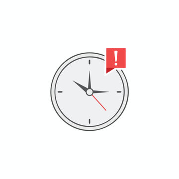 Urgent Reminder Alarm Clock with Alert Icon Time Management and Deadline Concept