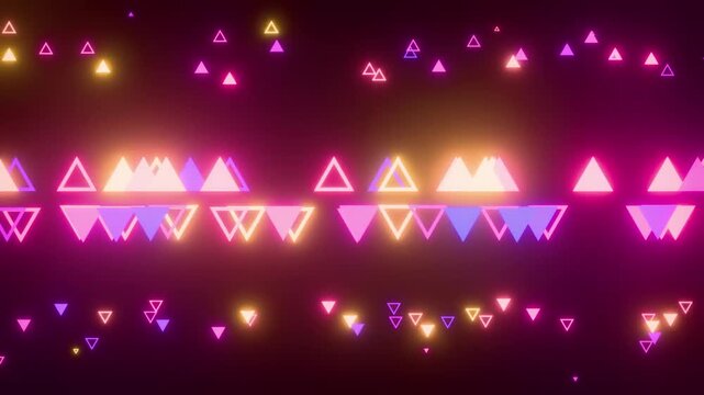 Abstract holiday background featuring glowing Christmas lights and neon stars on a shiny red vector design for a happy New Year celebration card