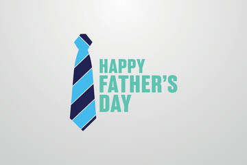 Obraz premium Festive father's day greeting with a colorful tie and joyful typography
