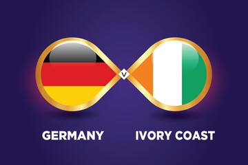 Germany vs Ivory Coast soccer match thumbnail design. © jasonjar57