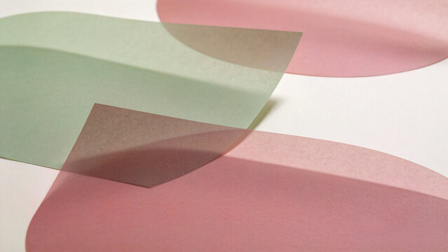 Abstract Morandi colored layered paper cut shapes texture aesthetic background