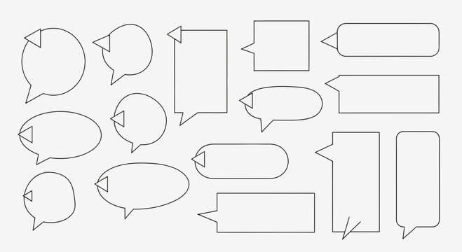 Speech Bubbles Collection: Various Shapes and Styles for Communication and Design