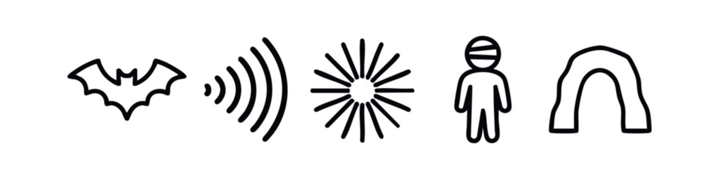 Bat Echolocation and Cave Icons