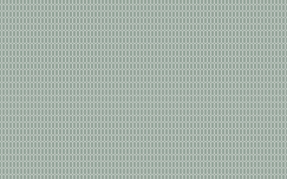 Seamless geometric pattern with white interlocking circles on sage green background. Vector background.