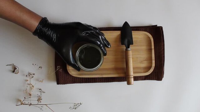 Melting Herbal Hair Food Close-Up Texture