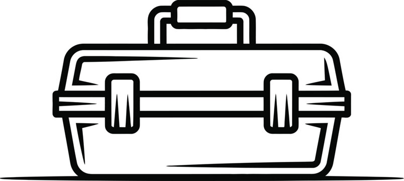 Heavy duty metal toolbox for organizing essential construction hardware and professional hand tools for home repair