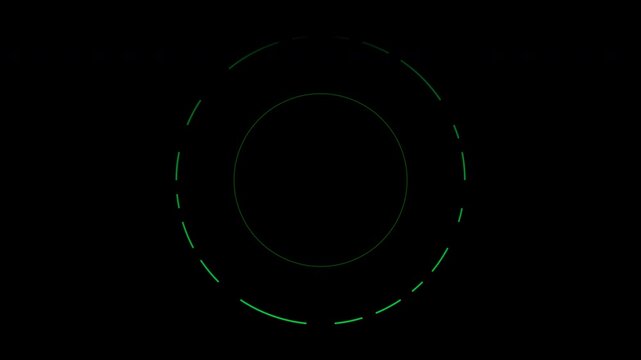 Data Stream Binary Ring HUD Overlay 4K Alpha Transparent Seamless Loop