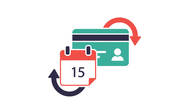 Recurring payment subscription calendar card.