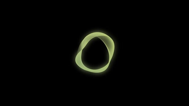 Abstract audio circle line wave on black screen with neon sound waves, digital equalizer analyzer interface, futuristic music visualization, cinematic ambient noise texture, seamless loop background