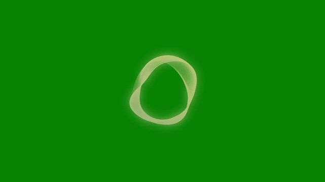 Colorful gradient particle circle line wave on green screen with futuristic audio spectrum visualization, neon sound frequency lines, holographic shimmer texture overlay, seamless loop 4k