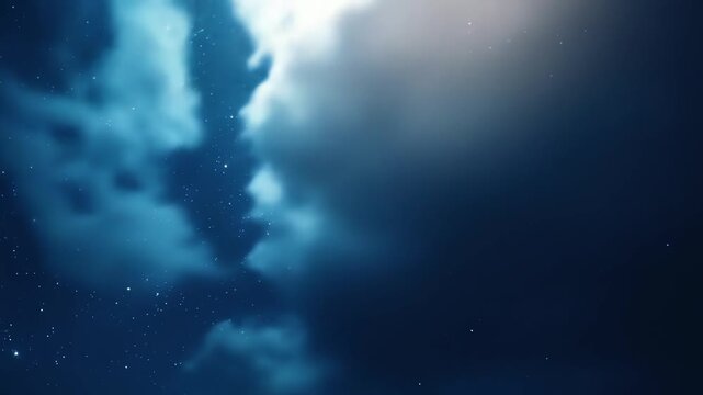 Night sky with starry background and cloud element for design