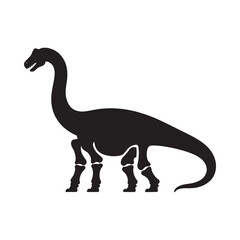 A silhouetted brachiosaurus a large herbivorous dinosaur is depicted © NASRIN