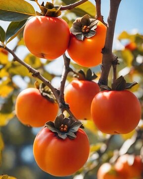 Persimmon Chocolate (Diospyros kaki) &ndash; On Tree