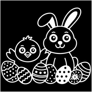 Cute Easter elements.