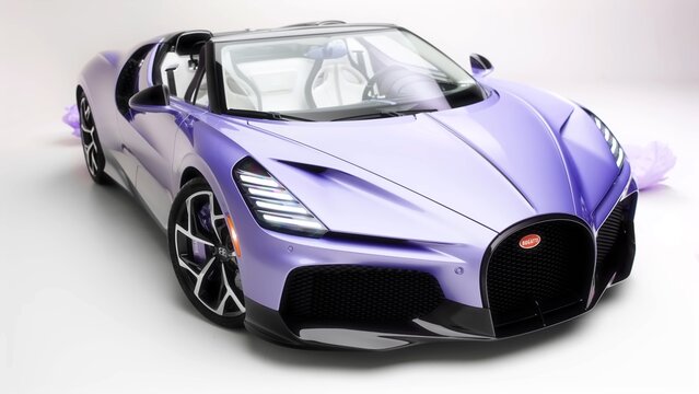 Bugatti, Purple Super Sports Car, Expensive Car, Lifestyle.