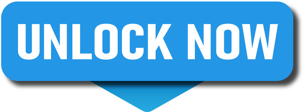 Clickable button encouraging users to unlock content immediately isolated on transparent background