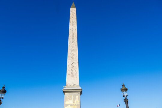 Ob&eacute;lisque de Louxor at Place de la Concorde in Paris France FR