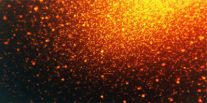 Vibrant water drops on the glass capture a bright orange light texture with a red flame pattern and gold heat reflection creating a hot sun explosion backdrop